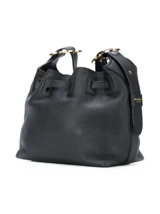 Salvatore con Ferragamo cordón Carla bolsa de cubo wOHw1T