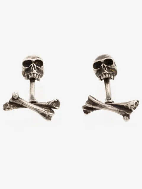 WERKSTATT:MÜNCHEN skull sterling-silver cufflinks
