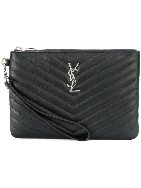 Saint Laurent Monogram wristlet pouch