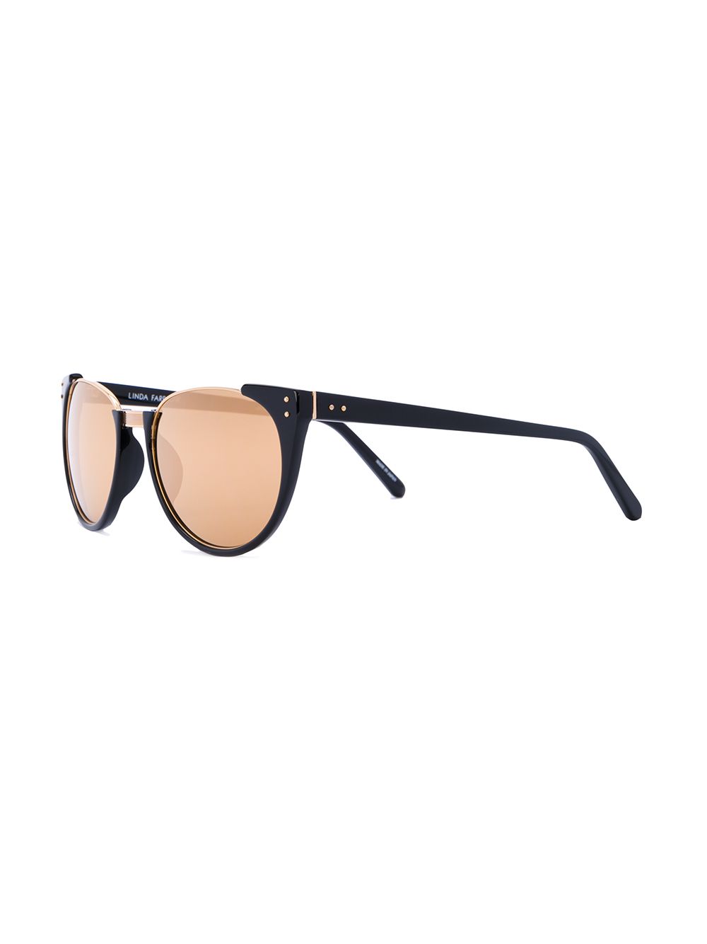 Linda Farrow cut out frame sunglasses - Zwart