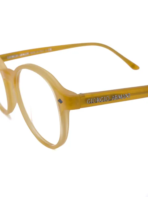 GIORGIO ARMANI Round Frame Glasses, Gold ModeSens
