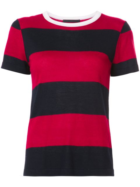 JENNI KAYNE - Block Stripe Sweater in Red | ModeSens