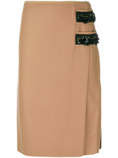 N21 contrast embellished pencil skirt