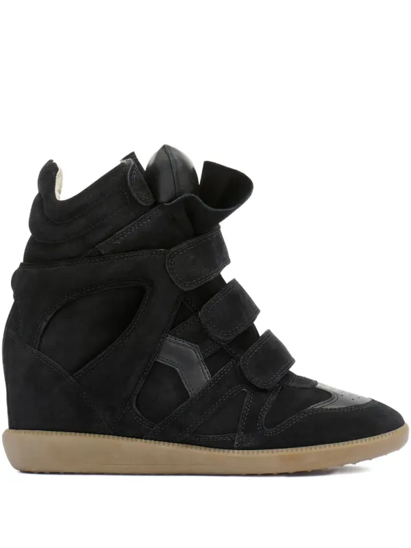 ISABEL MARANT Tênis Plataforma De Couro | Preto | FARFETCH BR