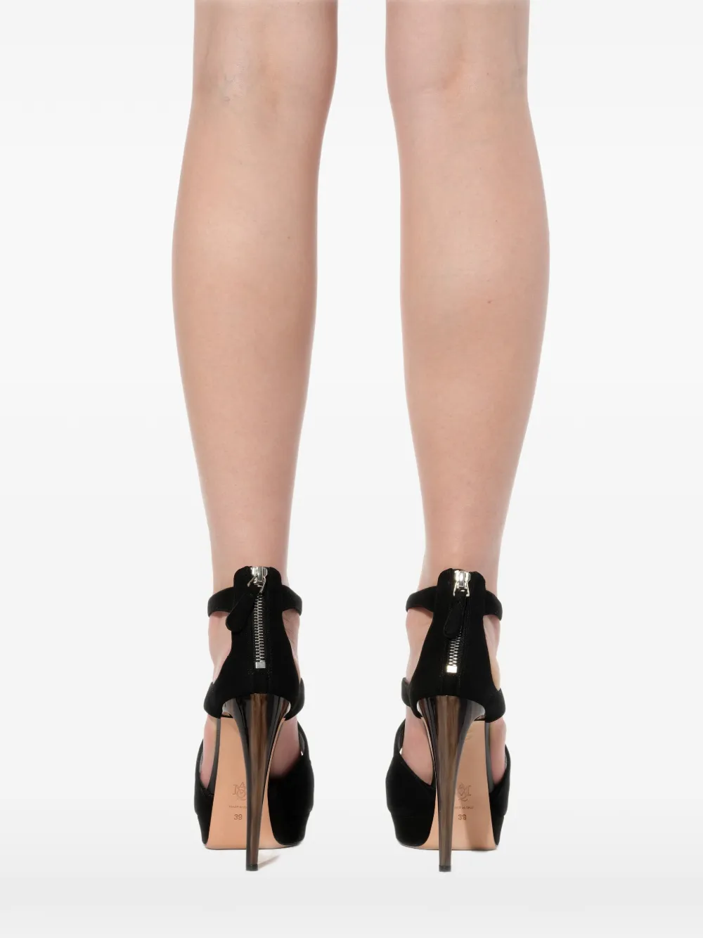 Alexander McQueen sandalen met chunky hak Zwart