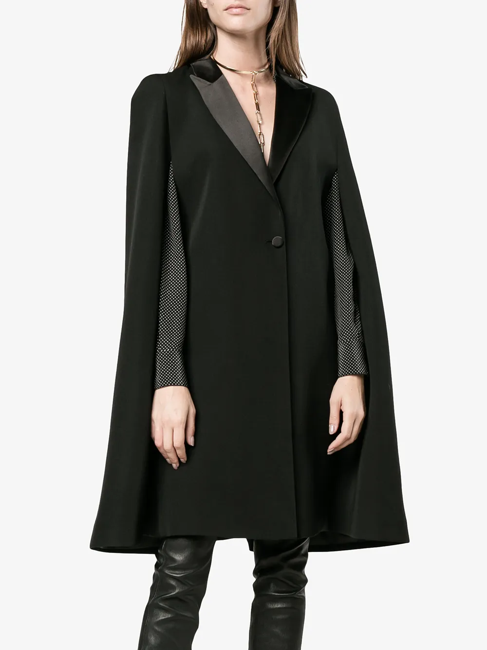 斗篷细节西装夹克