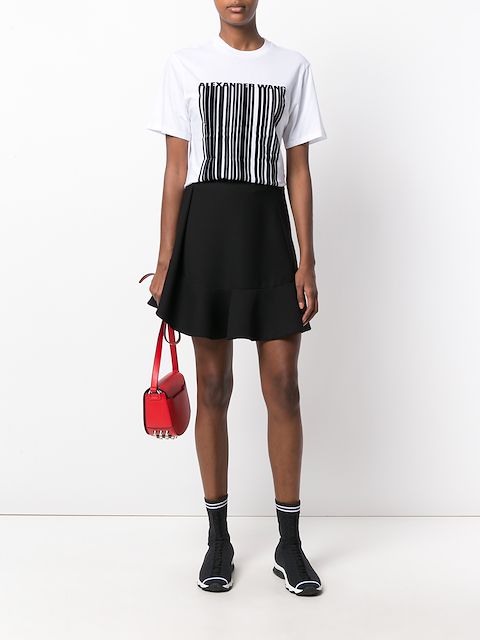 ALEXANDER WANG ALEXANDER WANG T-SHIRT MIT BARCODE-PRINT - WEIß