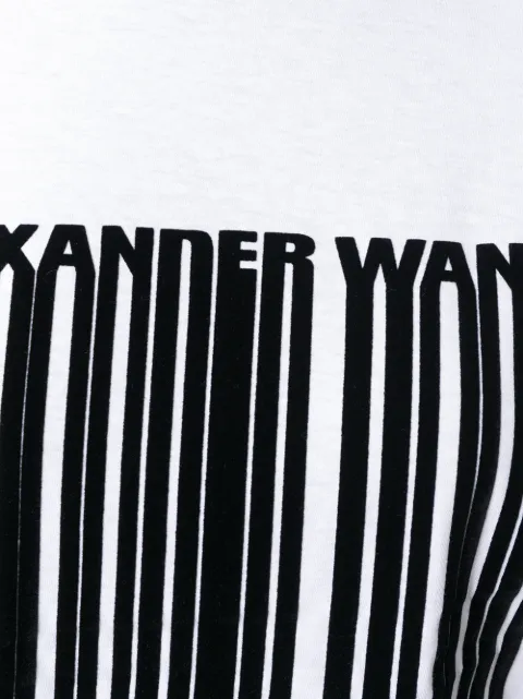 ALEXANDER WANG ALEXANDER WANG T-SHIRT MIT BARCODE-PRINT - WEIß