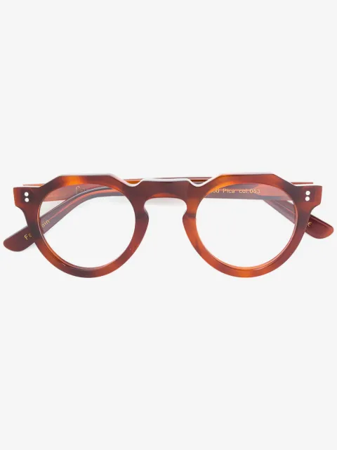 Lesca round frame glasses
