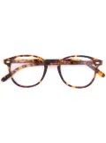 Lesca round-frame glasses - Brown