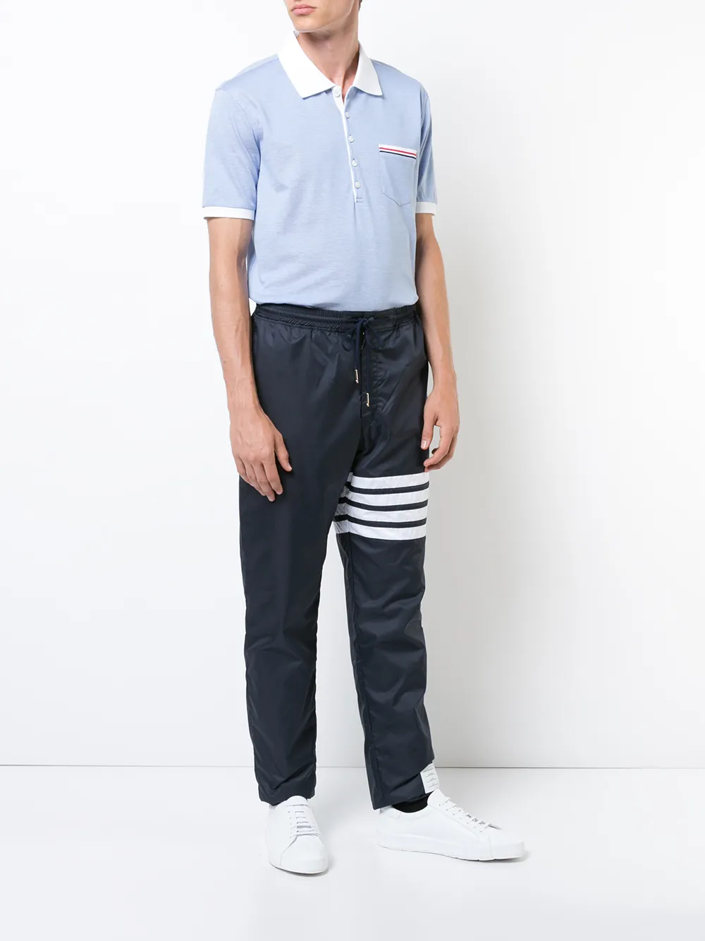 Thom Browne gestreepte poloshirt - Blauw