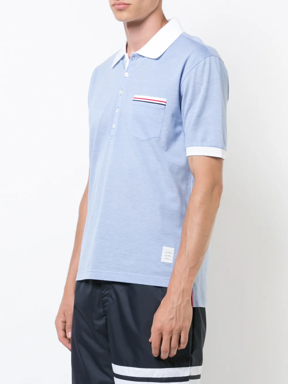 Thom Browne gestreepte poloshirt Blauw