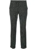 ETRO cropped polka dot trousers - Black