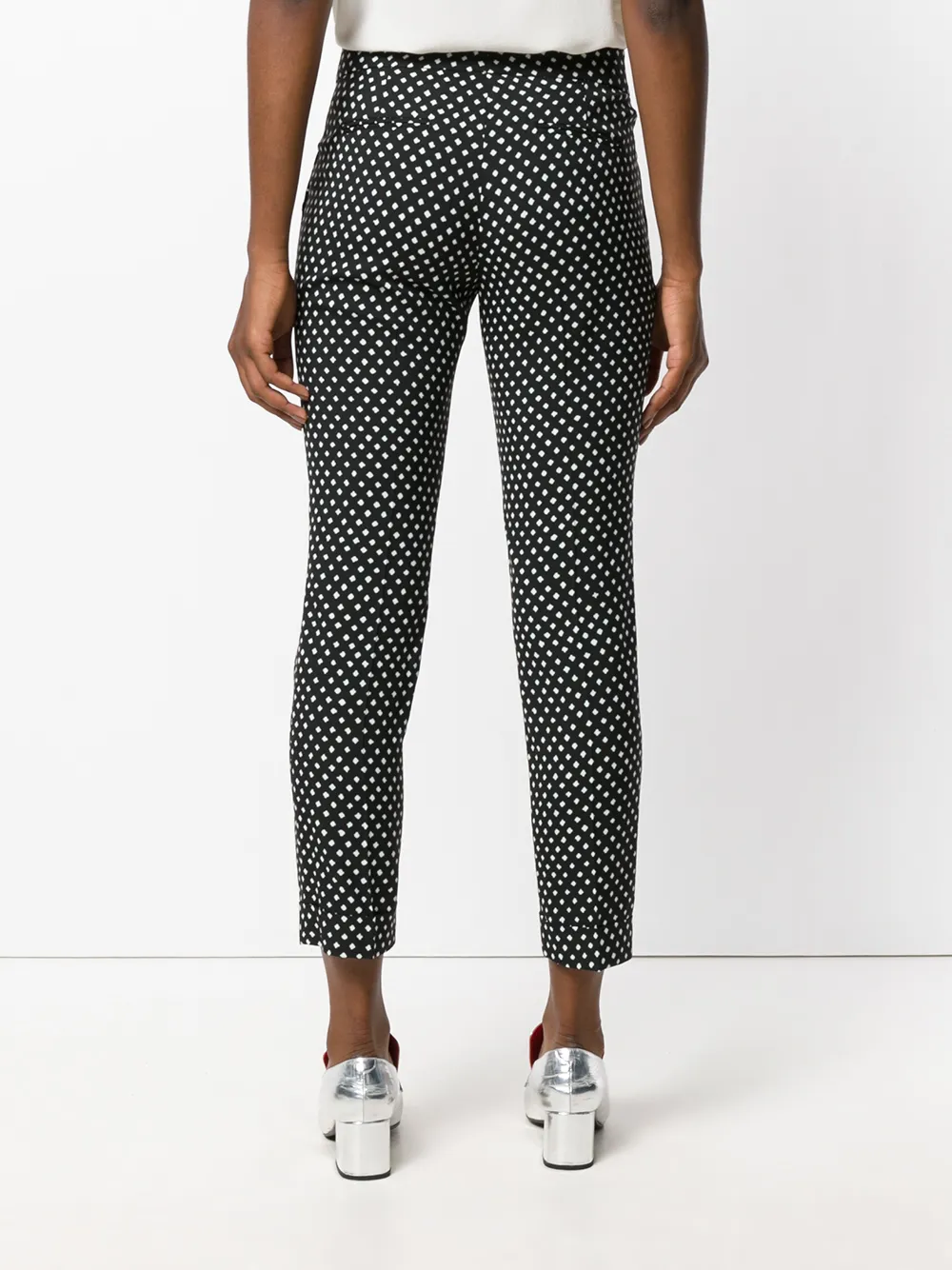 ETRO cropped polka dot trousers Zwart