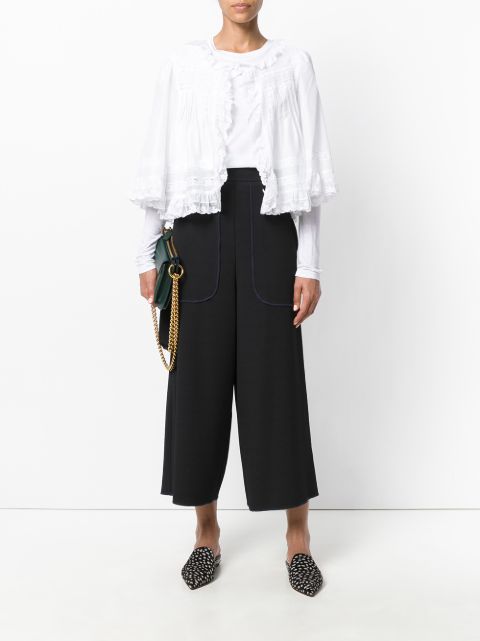 see by chloe cropped wide leg pants