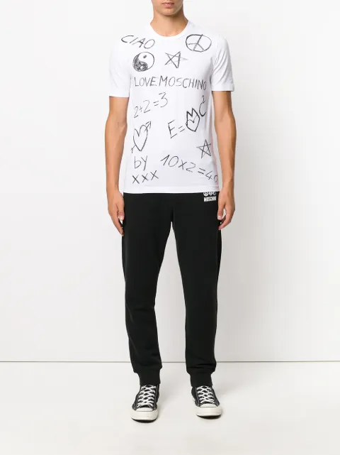 moschino tape cuffed track pants
