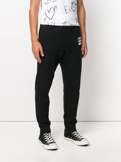 moschino tape cuffed track pants