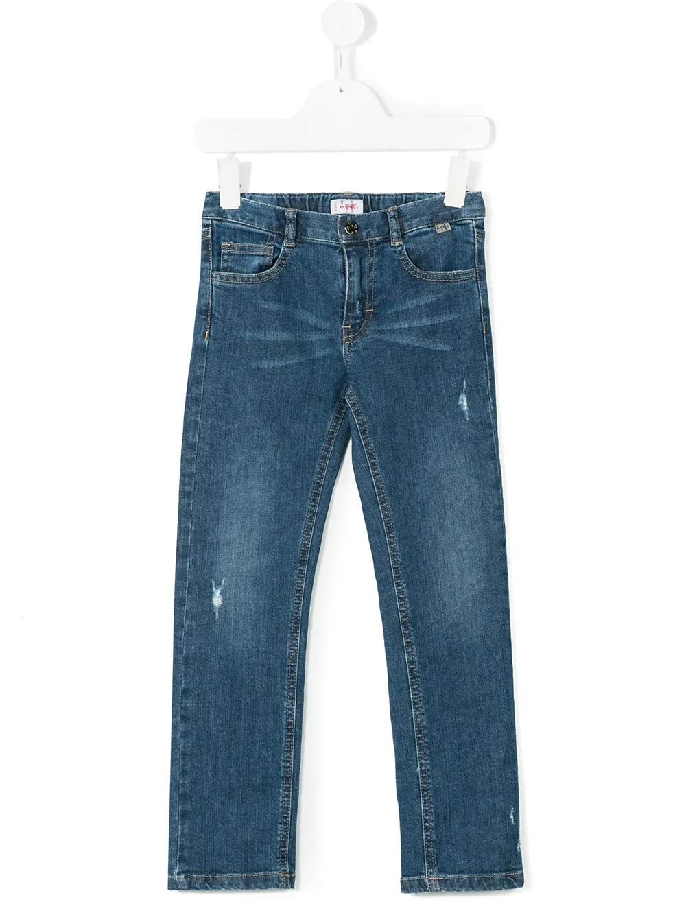 Il Gufo gerafelde jeans Blauw