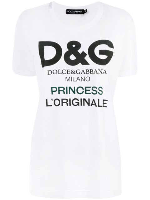 Shop white Dolce \u0026 Gabbana logo T-shirt 
