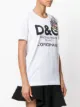 Dolce & Gabbana classic logo T-shirt with floral cross stitch motif