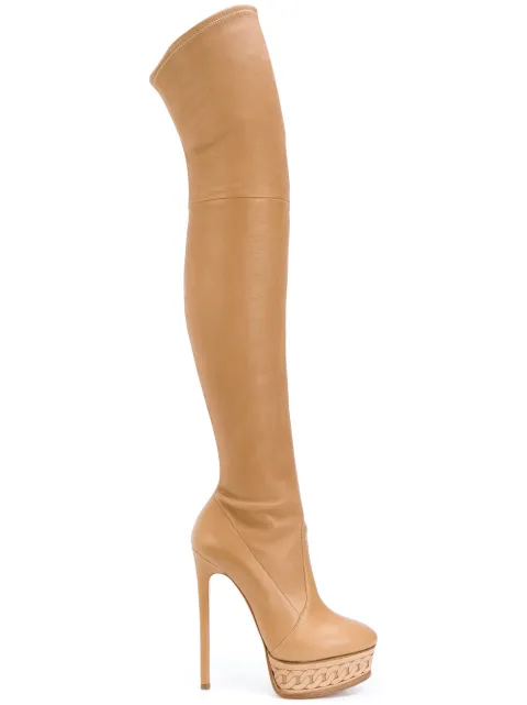 casadei over the knee platform boots