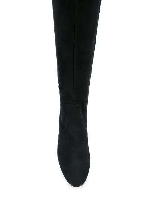 below the knee boots with heel