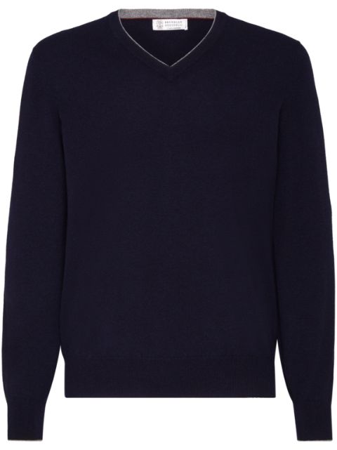 Brunello Cucinelli V-neck cashmere jumper Men