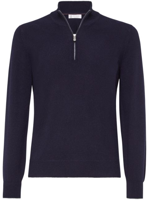 Brunello Cucinelli zip-fastening cashmere jumper Men