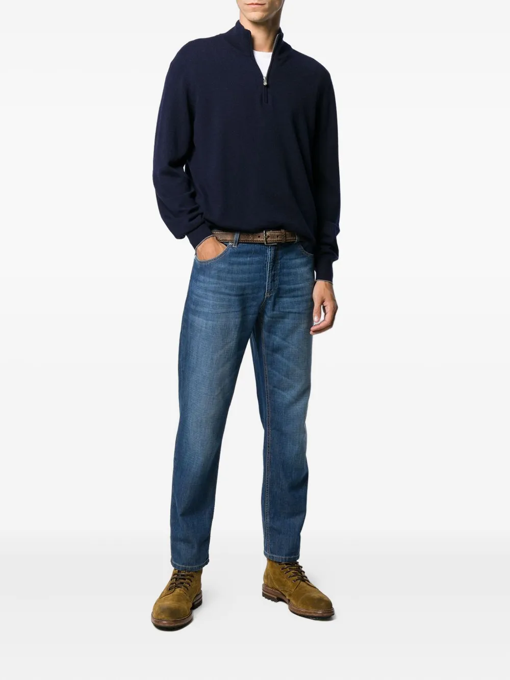 Brunello Cucinelli zip-fastening cashmere jumper | Knitted Sweaters | Image 2