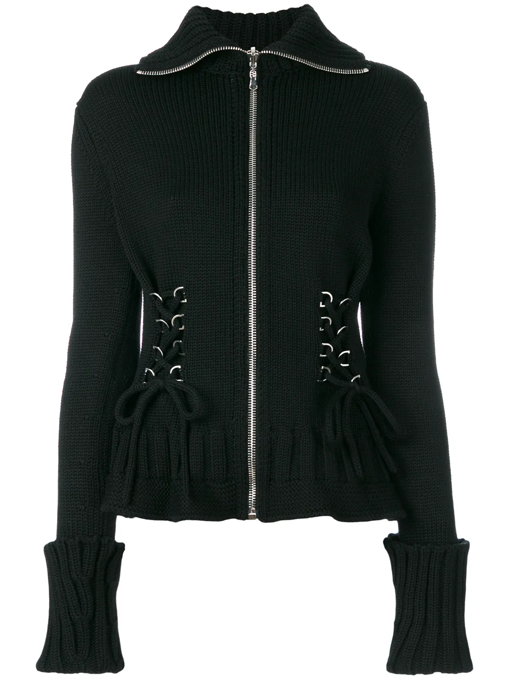Alexander McQueen Cardigan con laccetti - Nero