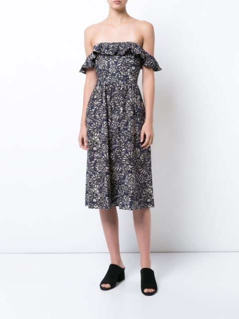 APIECE APART Floral Print Bardot Dress | ModeSens