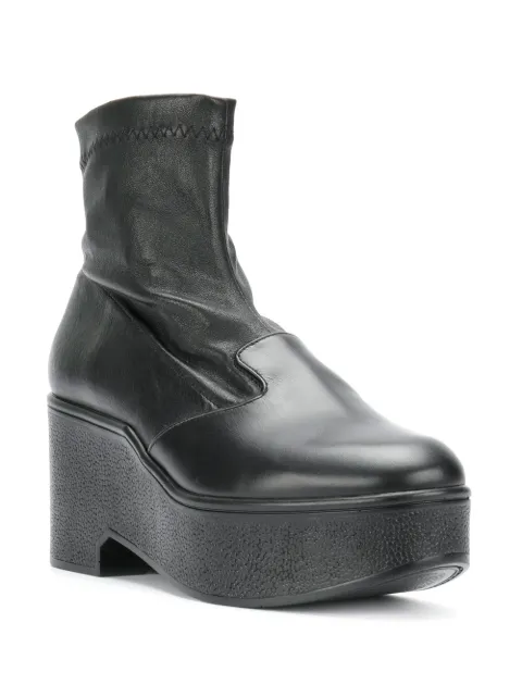 ROBERT CLERGERIE Stretch Platform Ankle Boots | ModeSens