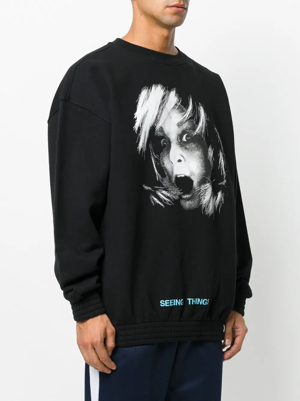 screaming girl off white hoodie