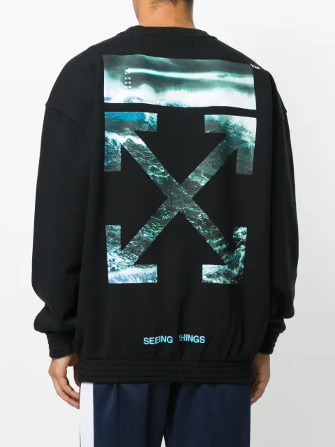 off white seeing things crewneck