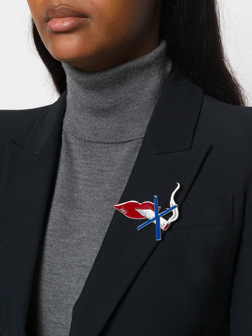 Saint Laurent Bouche brooch - Veelkleurig