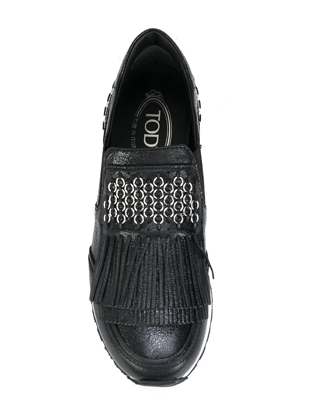Tod's fringed slip-on sneakers Zwart