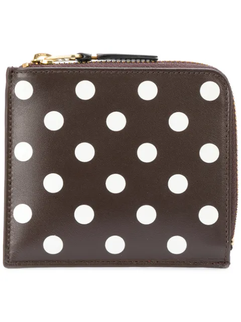 Comme Des Garçons Wallet polka dot zipped wallet