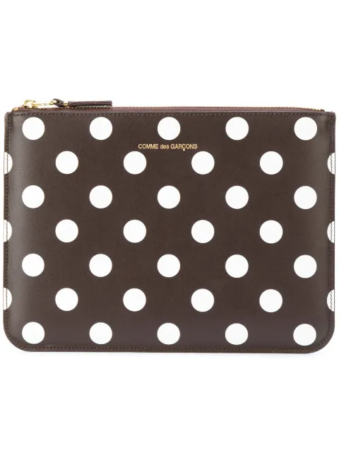 Comme Des Garçons Wallet cartera con estampado de lunares