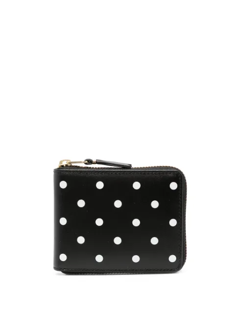 Comme Des Garçons Wallet cartera con estampado de lunares