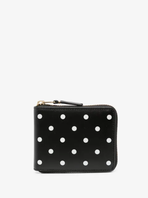 Comme Des Garçons Wallet cartera con estampado de lunares