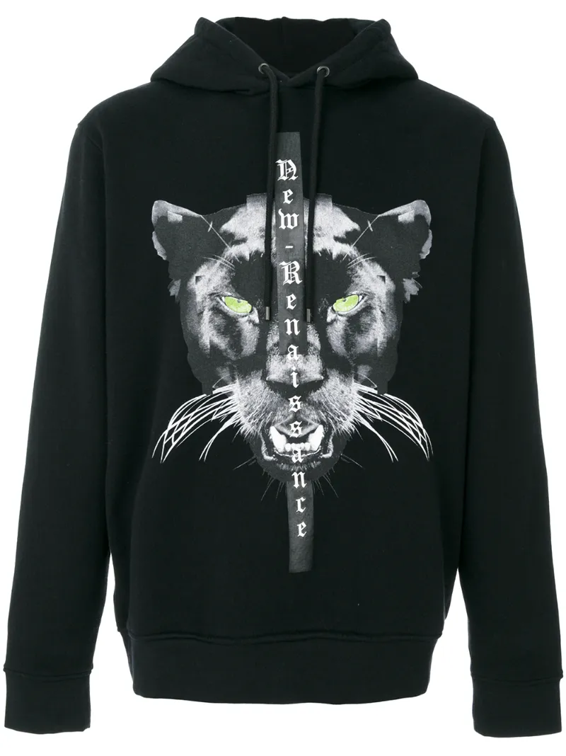толстовка с капюшоном с пантерой  Marcelo Burlon County Of Milan