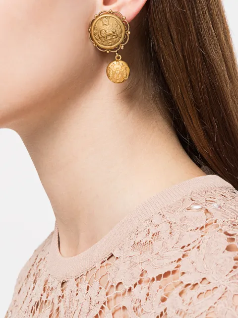 DOLCE & GABBANA DOLCE & GABBANA GALVANIZED EARRINGS - METALLIC