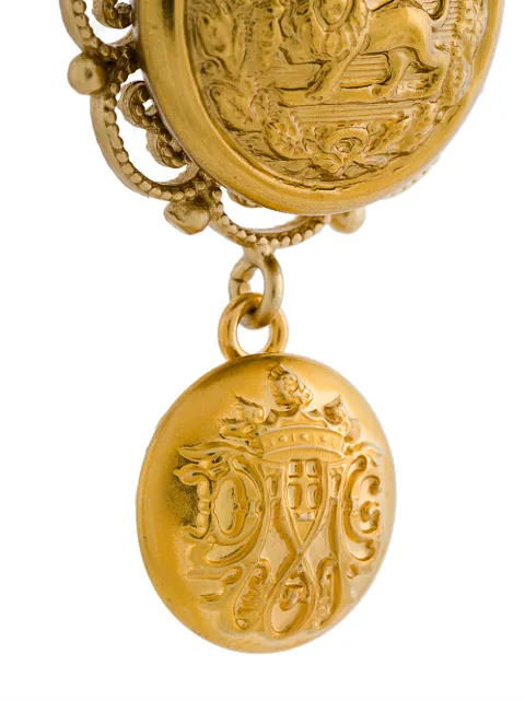 DOLCE & GABBANA DOLCE & GABBANA GALVANIZED EARRINGS - METALLIC