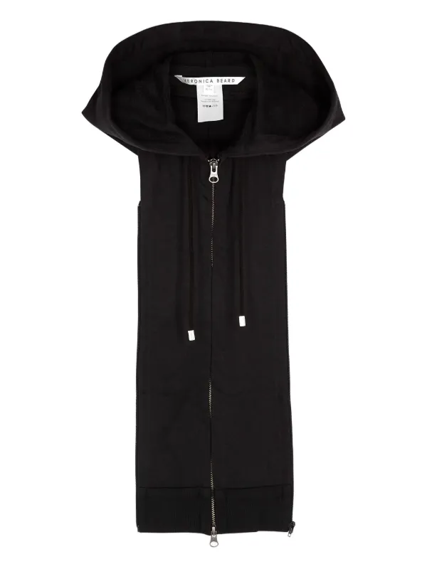 Veronica Beard Sleeveless Hoodie in Black