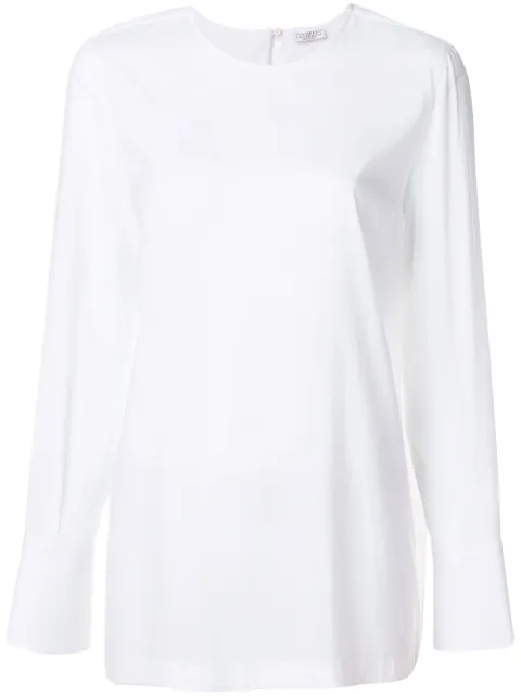 Brunello Cucinelli wide cuff blouse