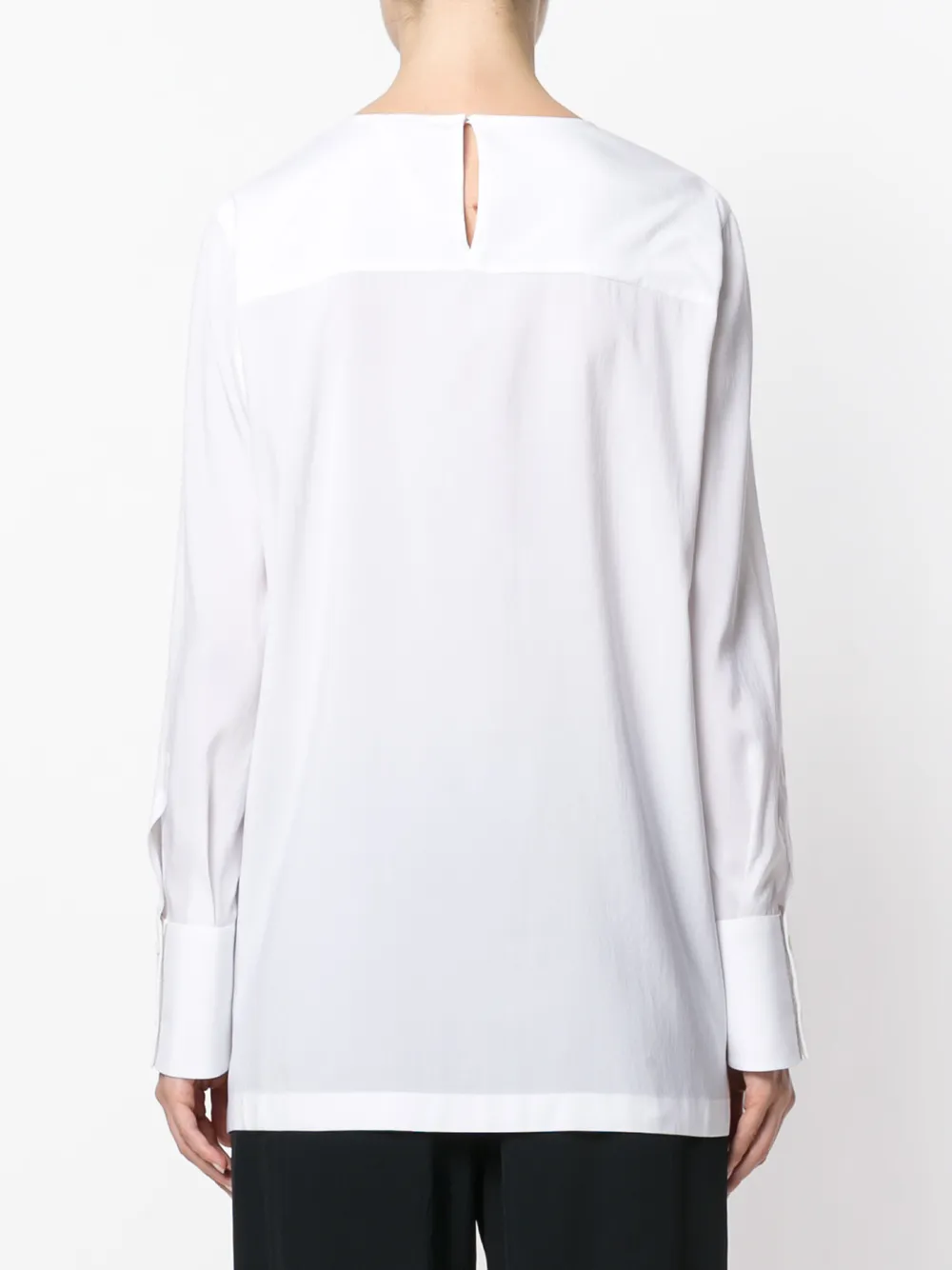 Brunello Cucinelli wide cuff blouse Wit