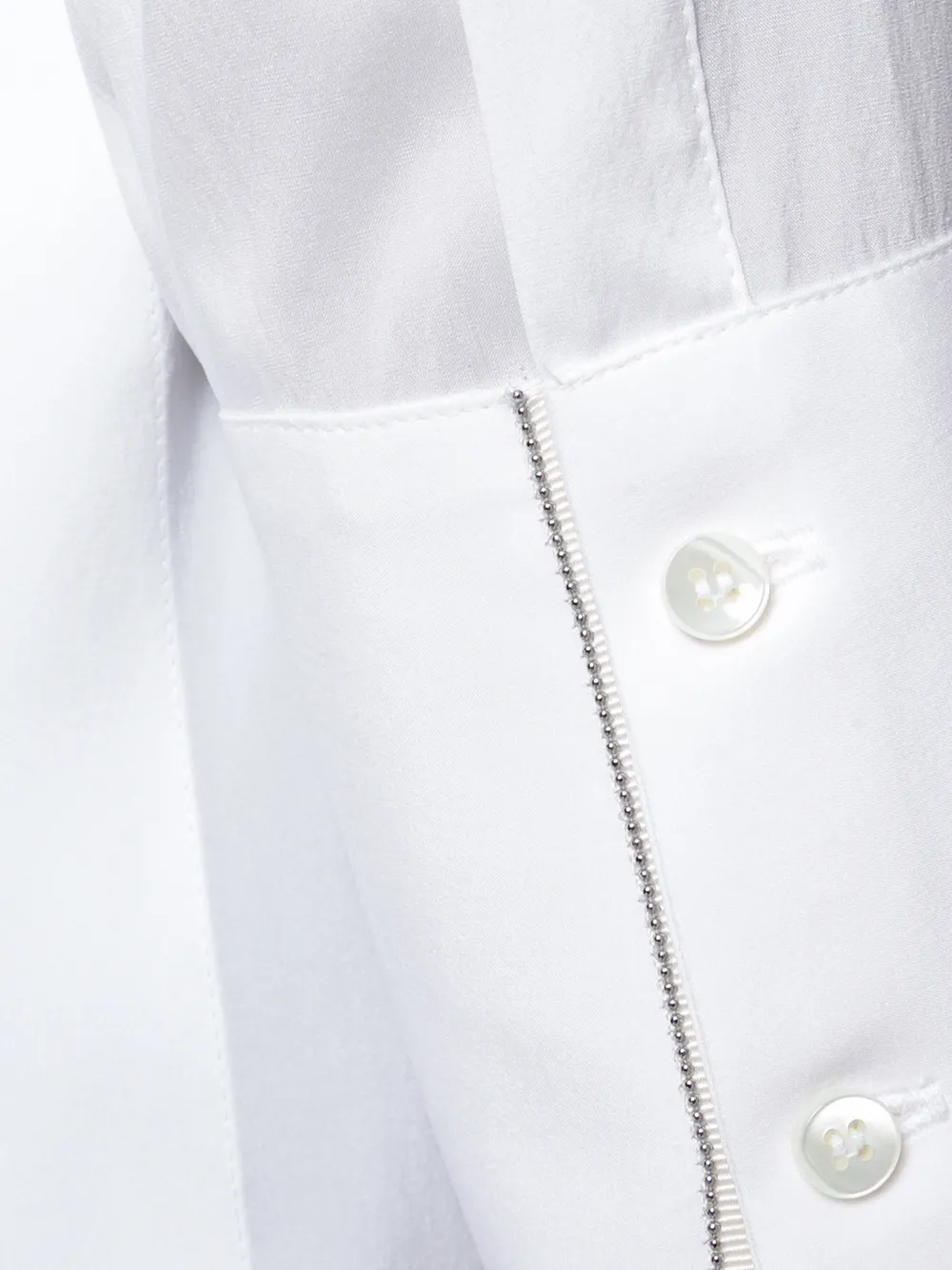 Brunello Cucinelli wide cuff blouse Wit