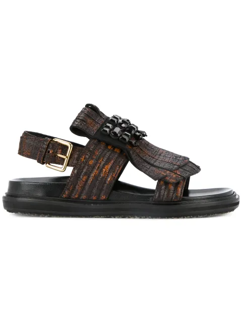 marni fringed fussbett sandals