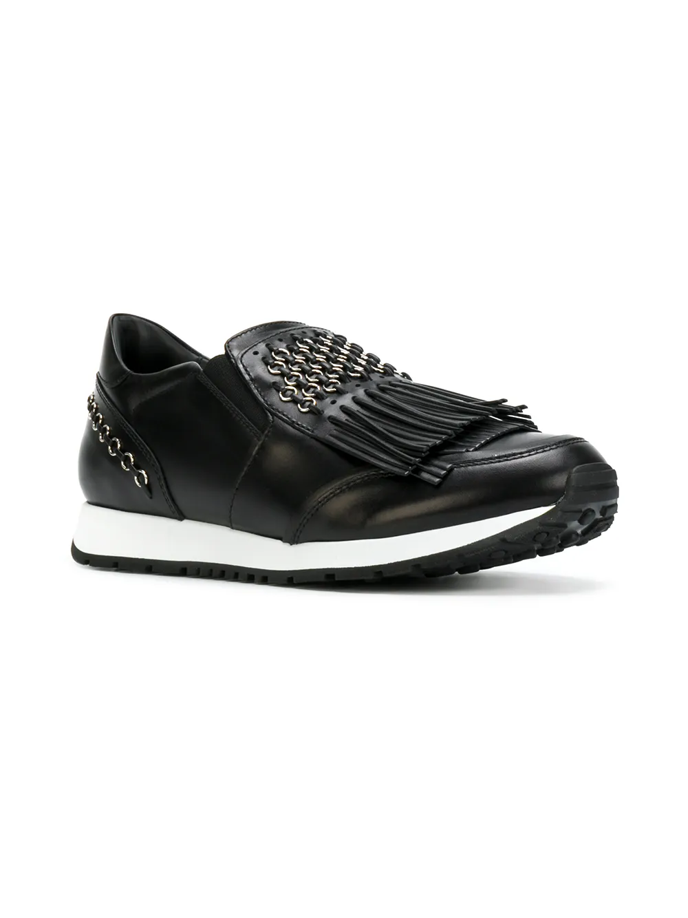 Tod's fringed slip-on sneakers - Zwart