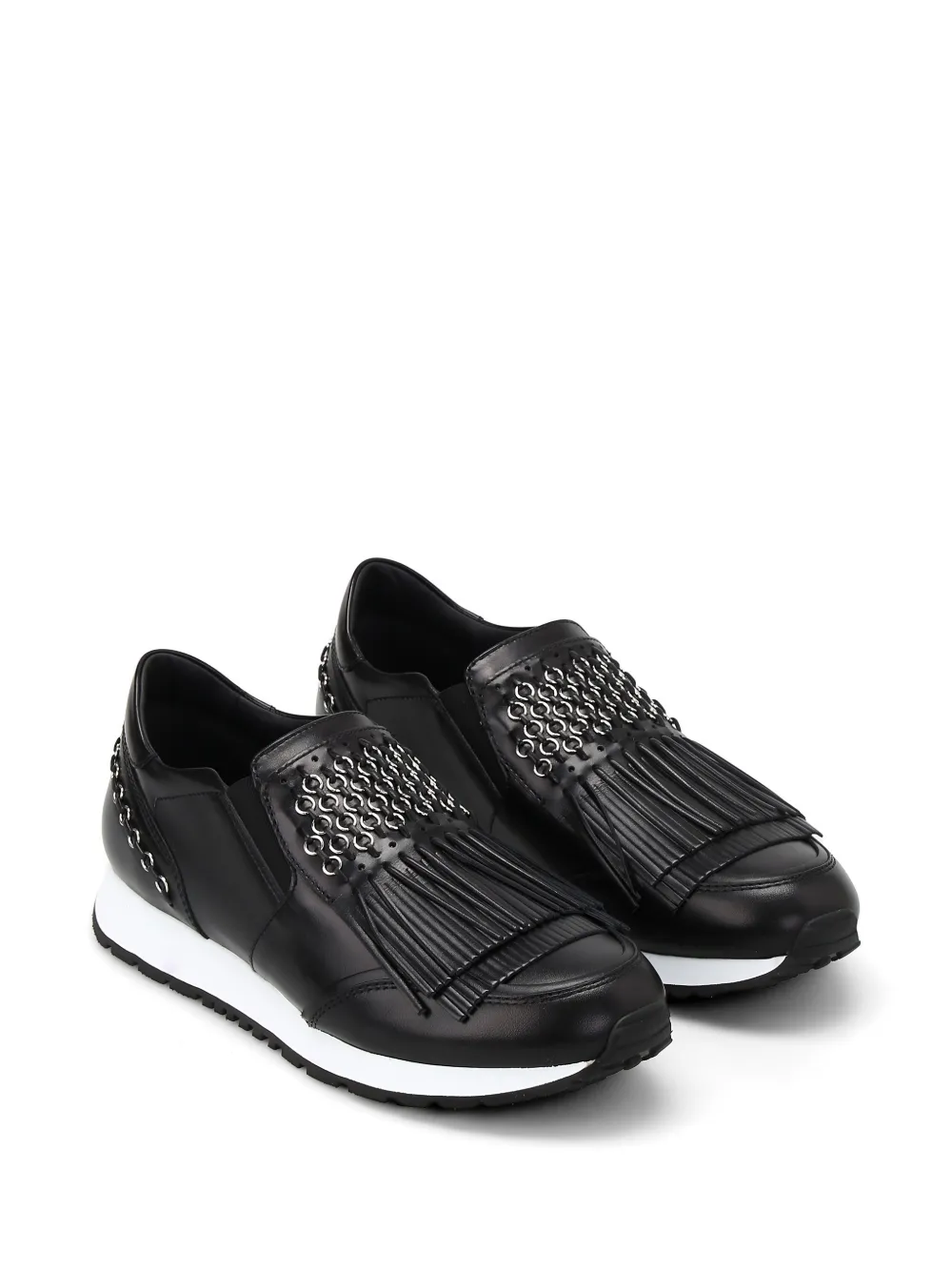 Tod's fringed slip-on sneakers Zwart